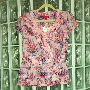 Pink floral woman’s top